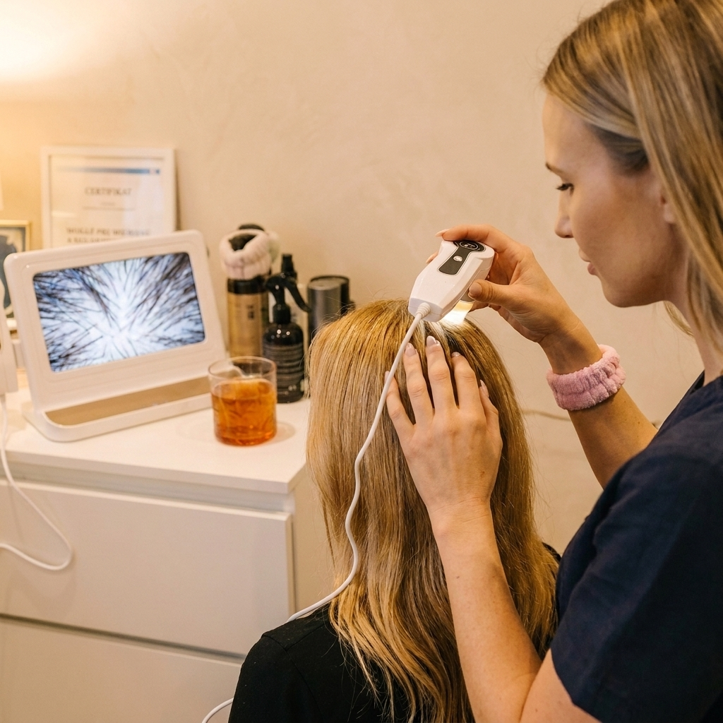 Diagnostika vlasů trichologickým mikroskopem